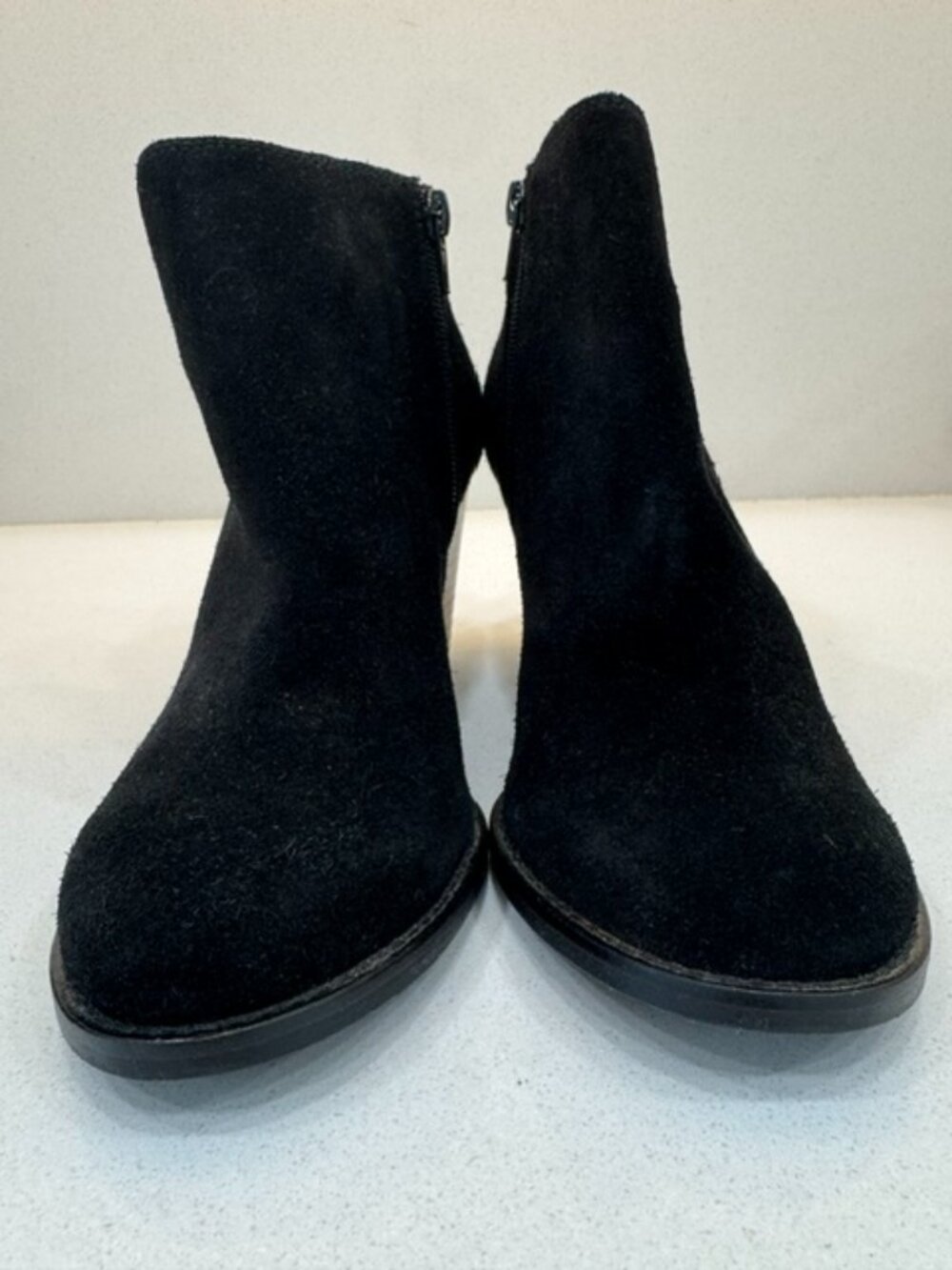 Lucky Brand "Yimmie" Wedge Suede Boot Black sz 8